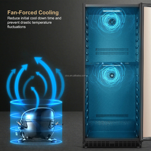 Armoire glacière à vin et à boissons à double zone de 24 pouces <span class=keywords><strong>Réfrigérateur</strong></span> autoportant avec double <span class=keywords><strong>porte</strong></span> pour bar et bière à domicile - Product Image 6