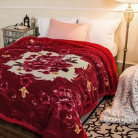 Promotion du Nouvel An : Couverture en crochet personnalisable de style coréen, imprimé de luxe, 100% polyester, couverture en fourrure Raschel, chaude et douce