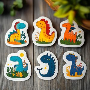 Pegatinas de Animales de Dibujos Animados en 3D Personalizadas para Niños, Lindas Pegatinas Autoadhesivas de Vinilo Resistentes al Agua - Product Image 1