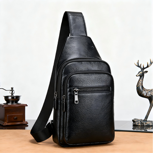 Nhà Sản Xuất Tùy Chỉnh Handmade <span class=keywords><strong>Buffalo</strong></span> Da Đa Năng Du Lịch Đi Bộ Đường Dài Crossbody Ngực Ba Lô Với Có Thể Điều Chỉnh Dây Đeo Vai - Product Image 2