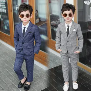 Autumn winter boy formal Clothes party wear boys clothing sets small suit two-piece flower girl formal dress