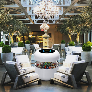 Table basse intelligente compacte noire neuve en Italie, table basse à éthanol avec écran tactile, table basse de magasin, réfrigérateur à café - Product Image 4