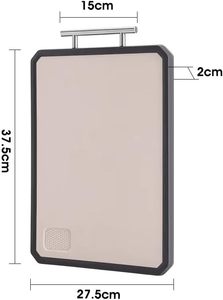 Non-slip PP Metal Chopping Board Wheat Straw Stainless Steel Cutting Board for Kitchen Meat Vegetable Double-Sided Cutting Board - Product Image 4