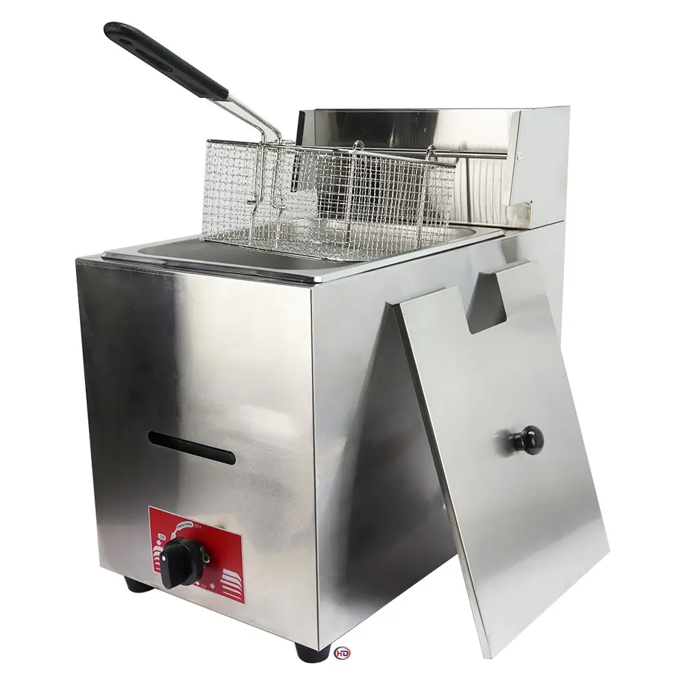 Hızlı kargo ticari LPG gaz fritöz mutfak ekipmanları yapma makinesi gaz fritöz