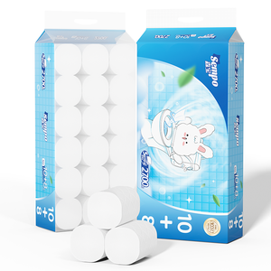 Precio personalizado 5 capas 72 rollos rollo de pulpa de madera virgen papel higiénico suave logotipo personalizado toallas de papel pañuelos faciales rollo de papel - Product Image 1