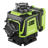 Niveau laser auto-nivelant vert à 16 lignes avec luminosité réglable