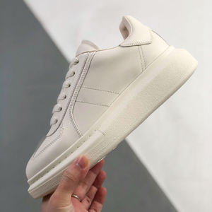 Wholesale Custom White <b>Sneakers</b> Unisex <b>Leather</b> Casual Shoes Fashion Thick Sole Walking Shoes - Product Image 3