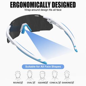 Lunettes de soleil de sport 2026 pour hommes, ultralégères, sans monture, miroir, UV400, pour football, VTT, course à pied et cyclisme - Product Image 3