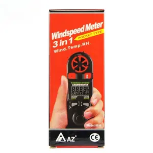 AZ8918 Temperatura do Vento Anemômetro, Anemômetro, Taiwan Hengxin 8918 Vento Velocidade Tester TOOL - Product Image 4