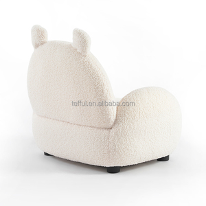 Sillón infantil con forma de oso de peluche Sherpa, estructura de madera KD Packing. - Product Image 4