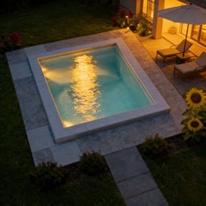 Petite piscine spa en fibre de verre pour la maison, le jardin et la terrasse, piscines pour s'amuser dans l'eau - Product Image 4