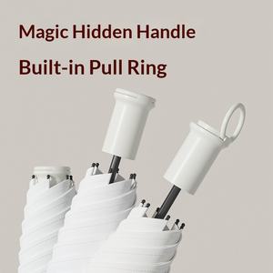 50% Fold Gradient <b>Pull</b> Ring Mini Umbrella Black Glue Sunscreen Rain Dual-purpose Advertising Ultra <b>Light</b> Portable Female Factory - Product Image 5