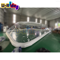 Housse de Tente Bulle Gonflable Transparente en PVC Imperméable pour Piscine, Kit Dôme de Piscine Gonflable
