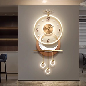 Cuadro Decorativo Moderno para Sala de Estar o Galería, 40*95CM, Pintura de Porcelana de Cristal, Reloj de Pared Artístico - Product Image 3