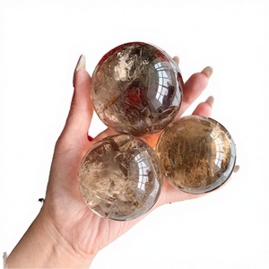 Sphère de cristal de quartz fumé sculptée Jinuo en gros, pierres de guérison pour le Feng Shui, décoration de Thanksgiving, tendance mode - Product Image 2