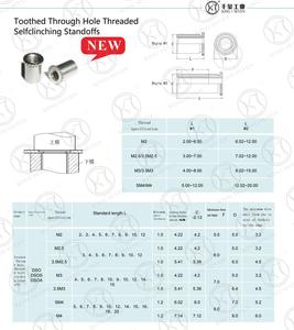 DSOS-M4-8 thép không gỉ Tự <span class=keywords><strong>clinching</strong></span> bu lông Fastener vít <span class=keywords><strong>Stud</strong></span> hàn răng thông qua lỗ ren standoffs - Product Image 6