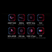 Moniteur de jeu à écran plat OEM 27 pouces 180Hz 240Hz 360Hz PC 2K LED LCD pour ordinateur de bureau