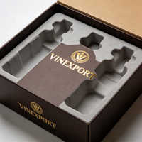 Cajas de Embalaje de Cartón Rígido Mate de Lujo Personalizadas para Licores, con Esponja para Champán, Whisky, Vino Tinto, Caja de Regalo