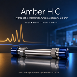 Columna de Cromatografía de Interacción Hidrofóbica (HIC) de Acero Inoxidable Amber para la Separación de Proteínas, Anticuerpos, ADC y Péptidos - Product Image 1