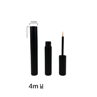 Tube vide portable noir mat magnétique en ABS pour liquide de croissance des cils, eye-liner et brillant à lèvres, format 5ml, idéal pour la reconditionnement en usine