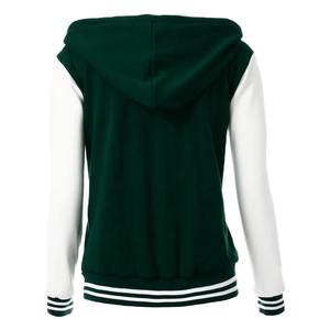 2024 chaqueta de bombardero de béisbol negra Regular personalizada para hombre OEM mangas de cuero fino parches bordados de chenilla universitaria High Street - Product Image 4