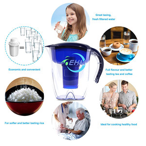High Quality Water Purifier Pitcher with Activated Carbon Alkaline Water <strong>Filter</strong> <strong>Kettle</strong> - Product Image 5