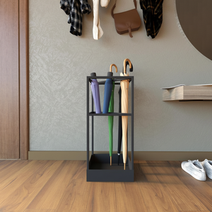 Cage à parapluie en fer forgé robuste avec finition enduite de poudre pour une durabilité et une longue durée de vie dans la maison ou les lieux commerciaux - Product Image 1