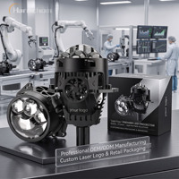 Nuevo Kit de Reequipamiento de Faros Delanteros para Automóvil con Lente de Proyector LED Bi-LED de 3 Pulgadas, 6000K, Personalizado OEM, Universal, 12V, Luz Alta/Baja