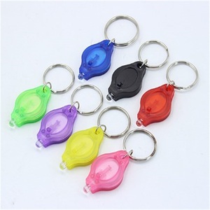 Portachiavi LED luce bianca blu Mini torcia rotonda di plastica portatile piccola torcia regalo bomboniera di alta qualità - Product Image 3