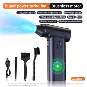 Mini Soplador de Aire Portátil, Recargable por USB, Batería de Litio, Alta Velocidad, Viento Fuerte, Herramienta de Limpieza de Polvo para <span class=keywords><strong>Coche</strong></span> - Product Image 1