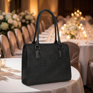 Women's Genuine Leather Vintage Handmade Knitting Tote Woven Shoulder Bag with Embroidery Feather Decoration for Beach Travel - Product Image 3