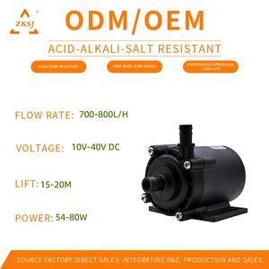 Pompes solaires BLDC ZKSJ 12V/24V, pompes à eau submersibles silencieuses, micro-fontaines, capacité de 800L/H, profondeur de 20m pour le pompage d'air - Product Image 1