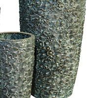 Pot de fleurs haut en ciment rétro unique, écologique et durable pour jardin, patio, centre commercial et plantes d'intérieur
