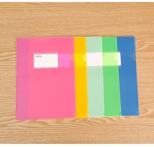 Dày mới A4 màu trong suốt E310 thư mục đơn PP một lớp thư mục hình chữ L tấm nhựa bán buôn - Product Image 3