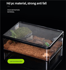 Reptile Box Breeding Box Horned Frog Tortoise <strong>Hamster</strong> Corn Snake Cage <strong>Tank</strong> Escape Resistant Crawling Pet Box - Product Image 5