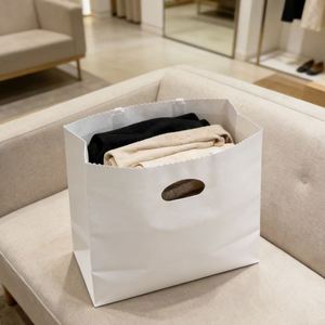 Bolsas de Compra de Papel Kraft Reciclables con Asas Troqueladas y Logotipo Impreso Personalizado, Regalos Publicitarios, Bolsas de Mercancía Personalizadas con Marca - Product Image 3