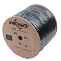 Red Cat5e FTP Cable 4 pares 24awg Cca Ccag Ccc cobre al aire libre Lan Cable doble PVC + PE chaqueta 100M 305m 1000ft