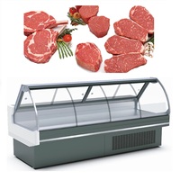 Vitrine Réfrigérée Commerciale à 3 Portes pour Viande avec Ventilation Forçée et Contrôle Numérique de la Température pour l'Exposition du Bœuf