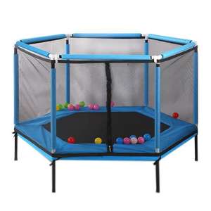 50 Inch Kids Trampoline with Enclosure Net Indoor Outdoor Rebounder for Child Toddler Age 3-12 Years Fitness <strong>Exercise</strong> <strong>Equipment</strong> - Product Image 6