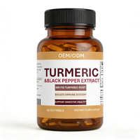 Gélules d'extrait de curcuma et de poivre noir 900mg Renforce le système immunitaire Soutient la santé digestive Complément alimentaire pour adultes 60