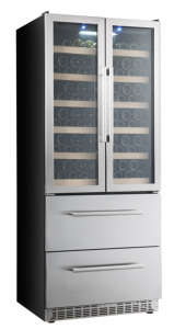 NE-362 <span class=keywords><strong>Cave</strong></span> à <span class=keywords><strong>vin</strong></span> commerciale et domestique à température constante intégrée, meilleur réfrigérateur à <span class=keywords><strong>vin</strong></span> à double zone avec contrôle de l'humidité - Product Image 2