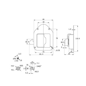 Stainless Steel <b>Box</b> <b>Lock</b> 91261SS <b>For</b> Cars Toolboxes Replacement Door <b>Lock</b> Panel <b>Lock</b> - Product Image 1