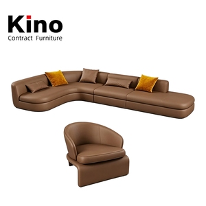 Ensemble de canapés en L OEM/ODM pour hôtels, villas, halls d'accueil, bureaux, complexes hôteliers, projets commerciaux – Canapé de luxe sur mesure, vente en gros directe usine - Product Image 1
