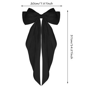 Épingles à <span class=keywords><strong>cheveux</strong></span> personnalisées pour femmes pinces à <span class=keywords><strong>cheveux</strong></span> en satin <span class=keywords><strong>soyeux</strong></span> doux avec ruban français à longue queue et barrettes à gros nœud - Product Image 5