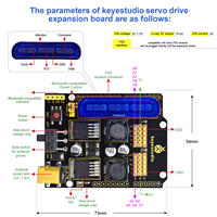 Keyestudio Kit de Bras Robot Mini de Bureau 4DOF pour Bras Robot Éducatif Arduino