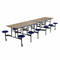 Unité de restauration rapide pliante moderne 10 places Table à manger scolaire Salle à manger Cafétéria Restaurant Meubles Hôtels Entrepôts Halls