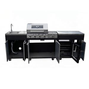 Outdoor Kitchen Manufacturer Gas Grill And Griddle Convenient Charcoal <strong>BBQ</strong> Grills Stainless Steel <strong>BBQ</strong> Cabinet - Product Image 3