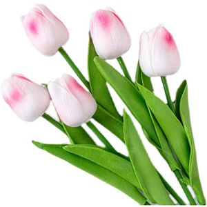 Tulip Cake Toppers Round Plastic Reusable Birthday Mother's Day Women's Day Decorations - Product Image 5