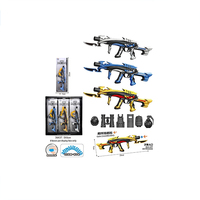6 unids/caja pistola de juguete fundida a presión niños divertido juego juguete modelo de aleación