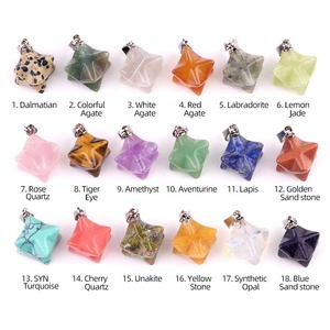 Merkaba Cristal Naturel Agate Pierre Kabbale <span class=keywords><strong>Satellite</strong></span> Pendentif Hexagramme Géométrique Artisanat Conception - Product Image 2